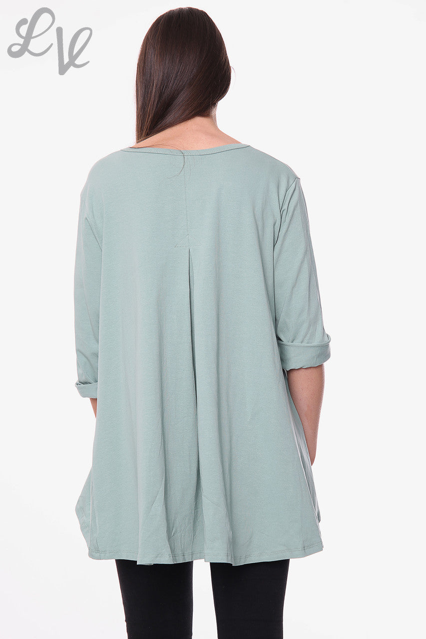 Dames Effen Swing Top Tiffany Stukprijs € 9,99