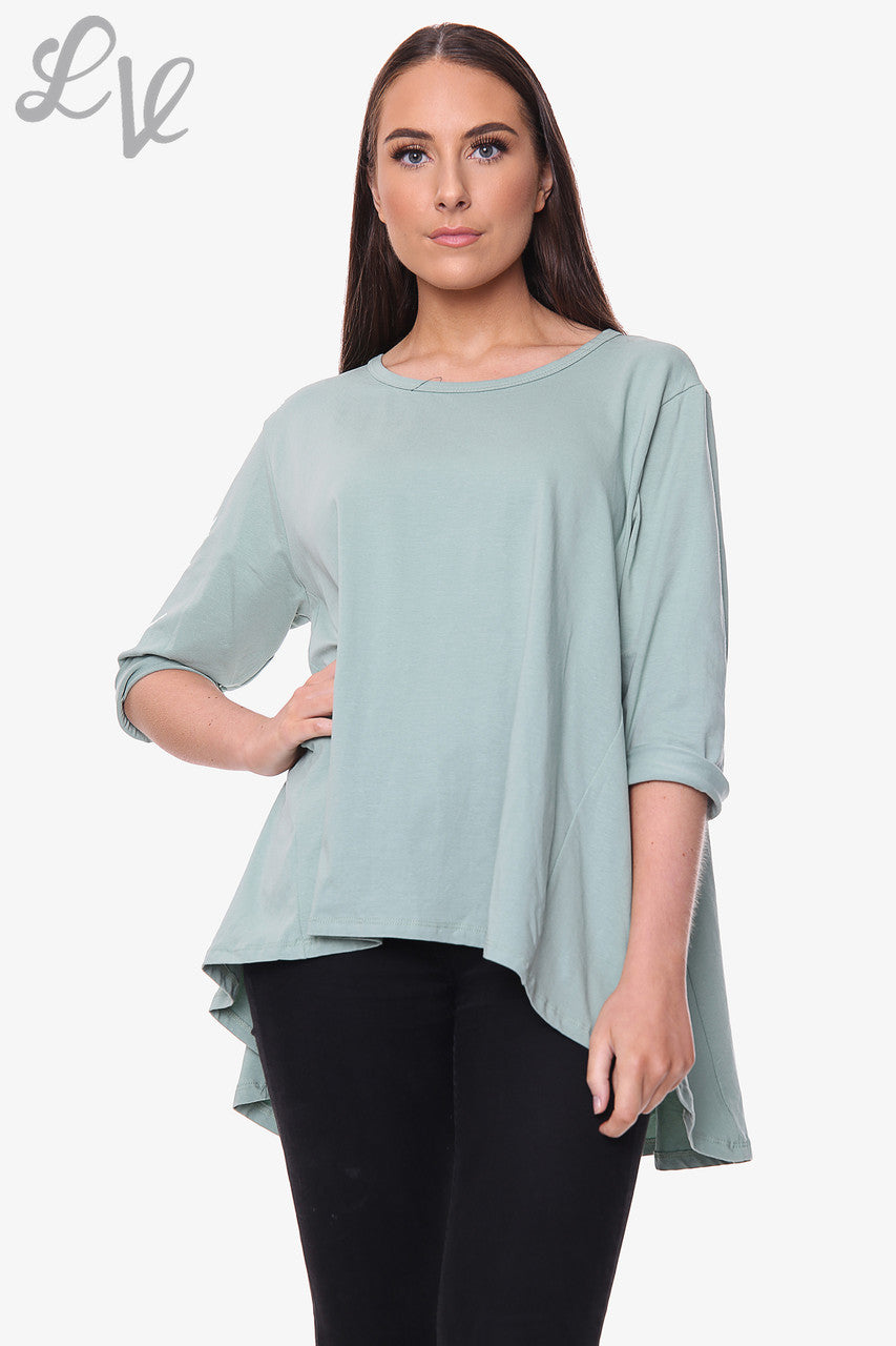 Dames Effen Swing Top Tiffany Stukprijs € 9,99