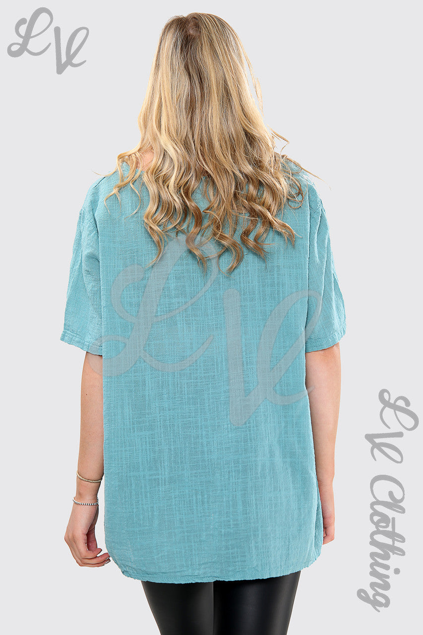 Ladies Dandelion Flower Print Top Tiffany