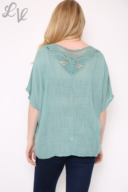 Ladies Crochet Back Top Tiffany