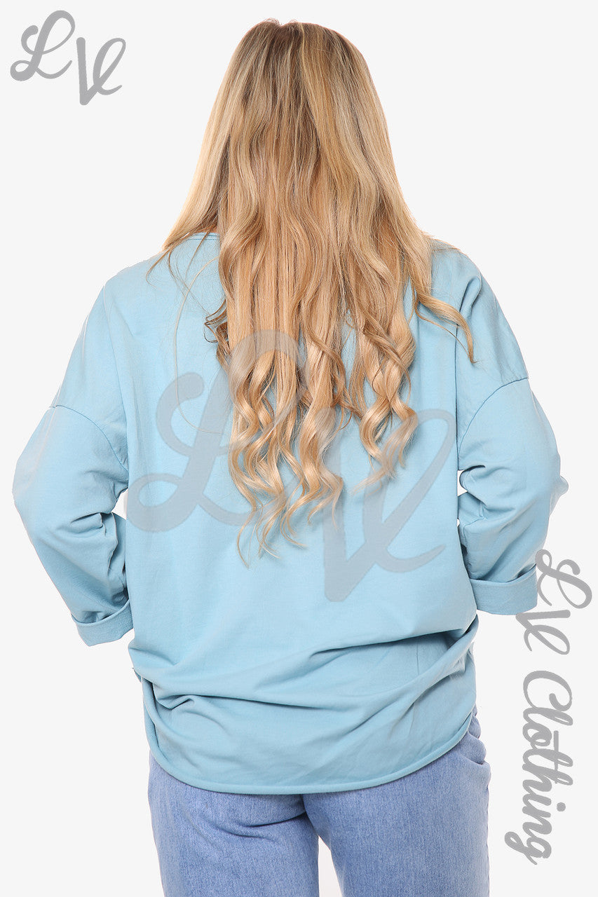 Dames Pailletten Shimmer Hart Top Tiffany Stukprijs €11,99