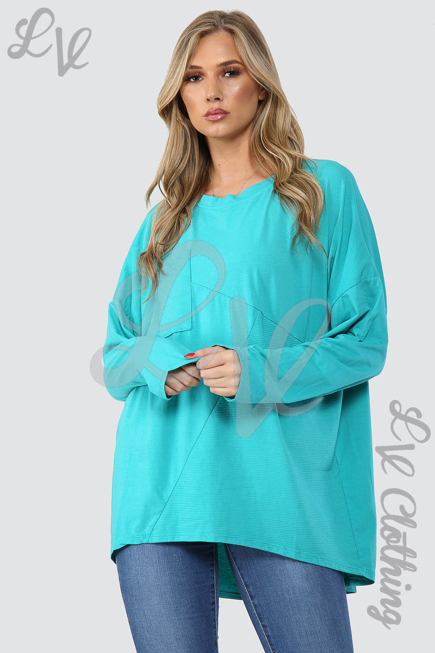 Dames Geribbelde Top Met Voorzak Tiffany - Stukprijs €11,99