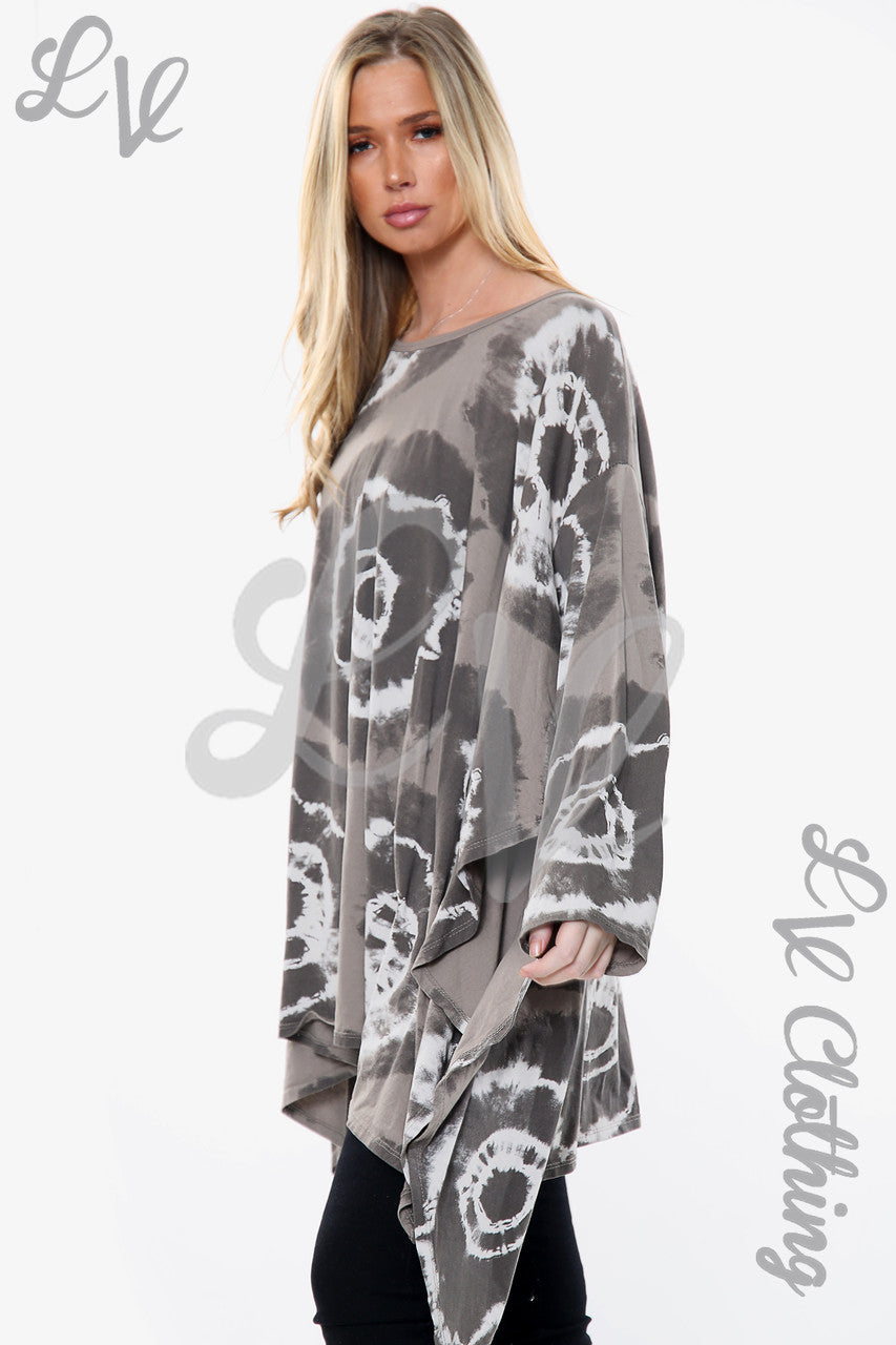 Ladies Fossil Print Sweatshirt Top Taupe Unit Price £15.99