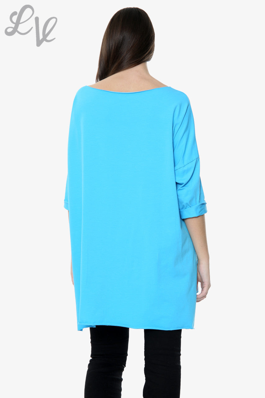 Dames 'We Love Karl' Top met folieprint Turkoois Stukprijs WAS €5,99 NU €2,99