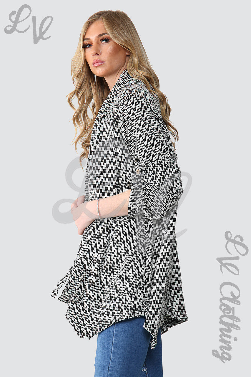 Dames tuniek trui met hondenpootprint en sjaal wit - Prijs per eenheid € 12,99