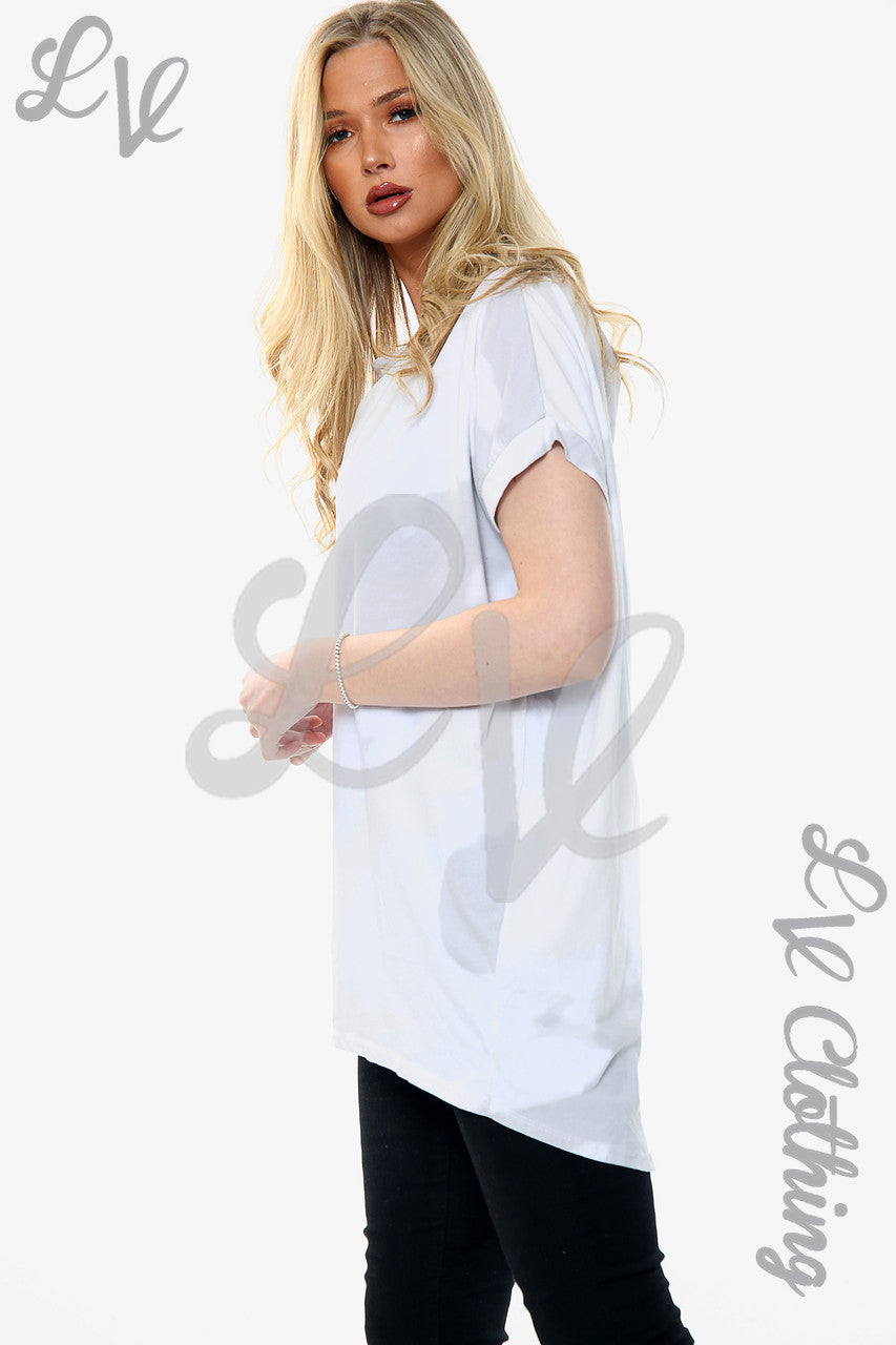 Dames Top met Aquarelprint Wit Eenheidsprijs €10,99
