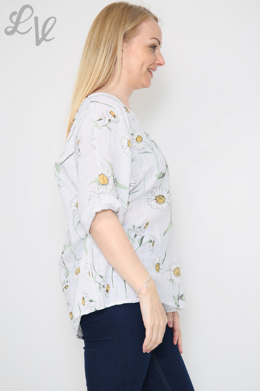 DAISY STENGEL PRINT TOP WIT