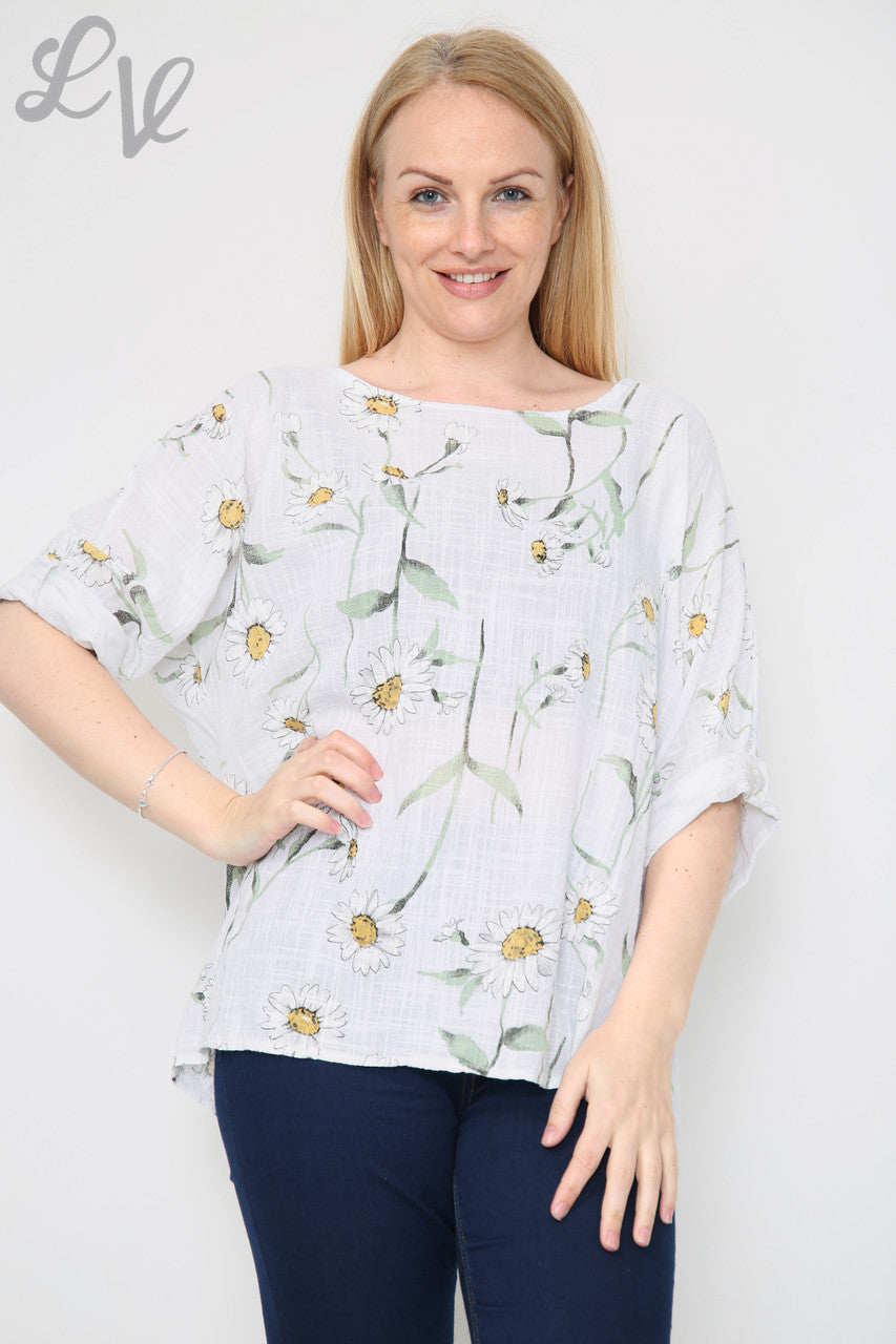DAISY STENGEL PRINT TOP WIT
