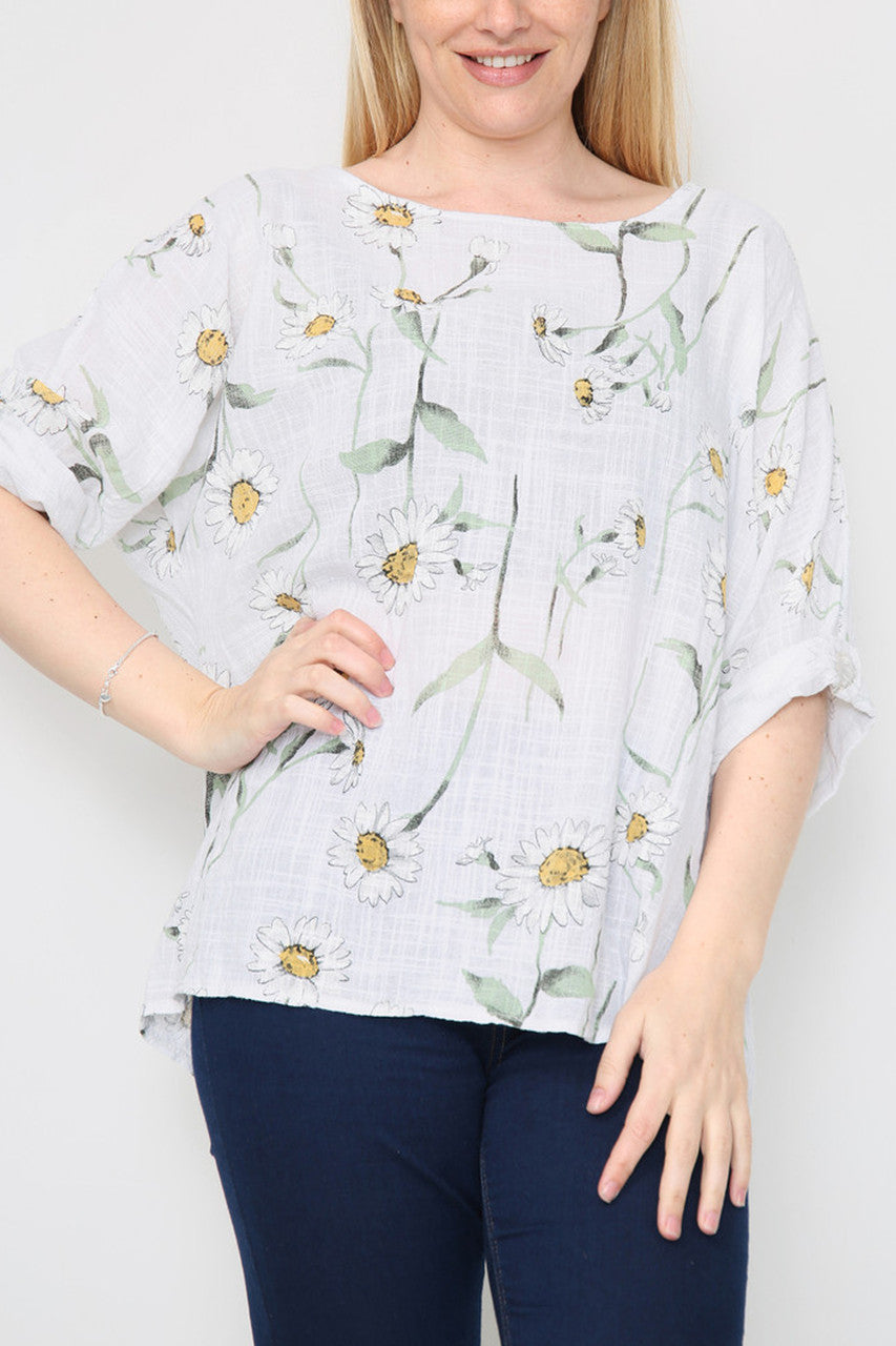 DAISY STENGEL PRINT TOP WIT