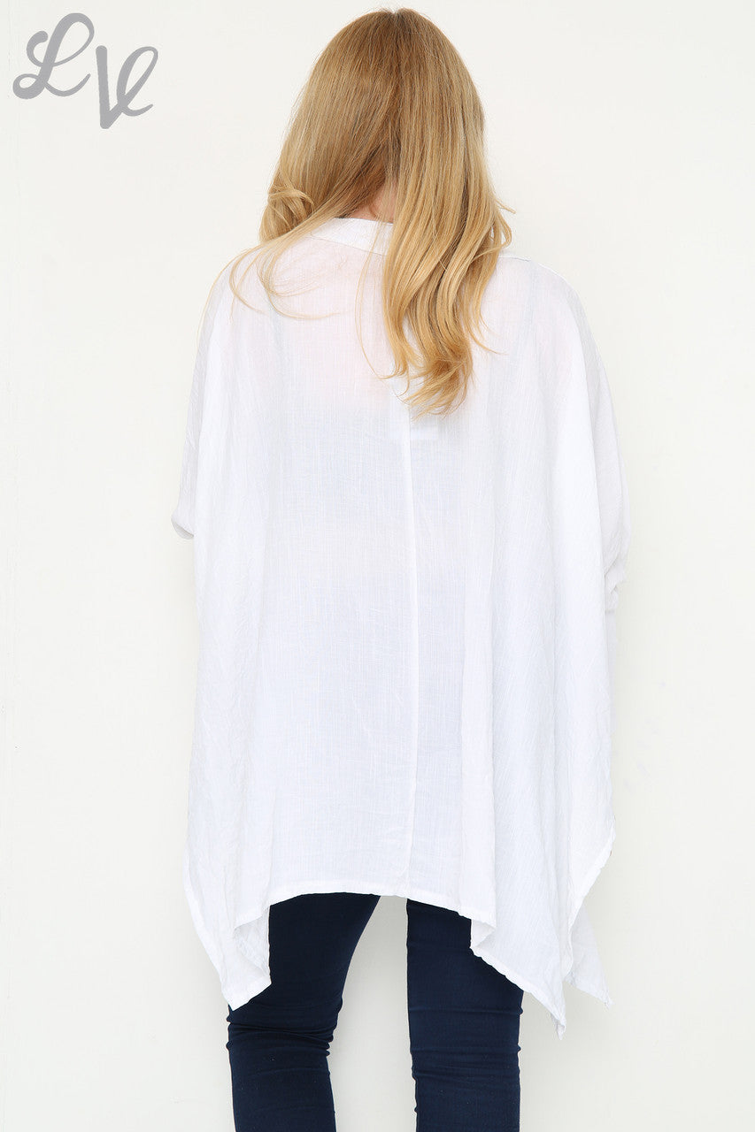 Ladies Love Batwing Top White Unit Price WAS £9.99 NOW £5.99