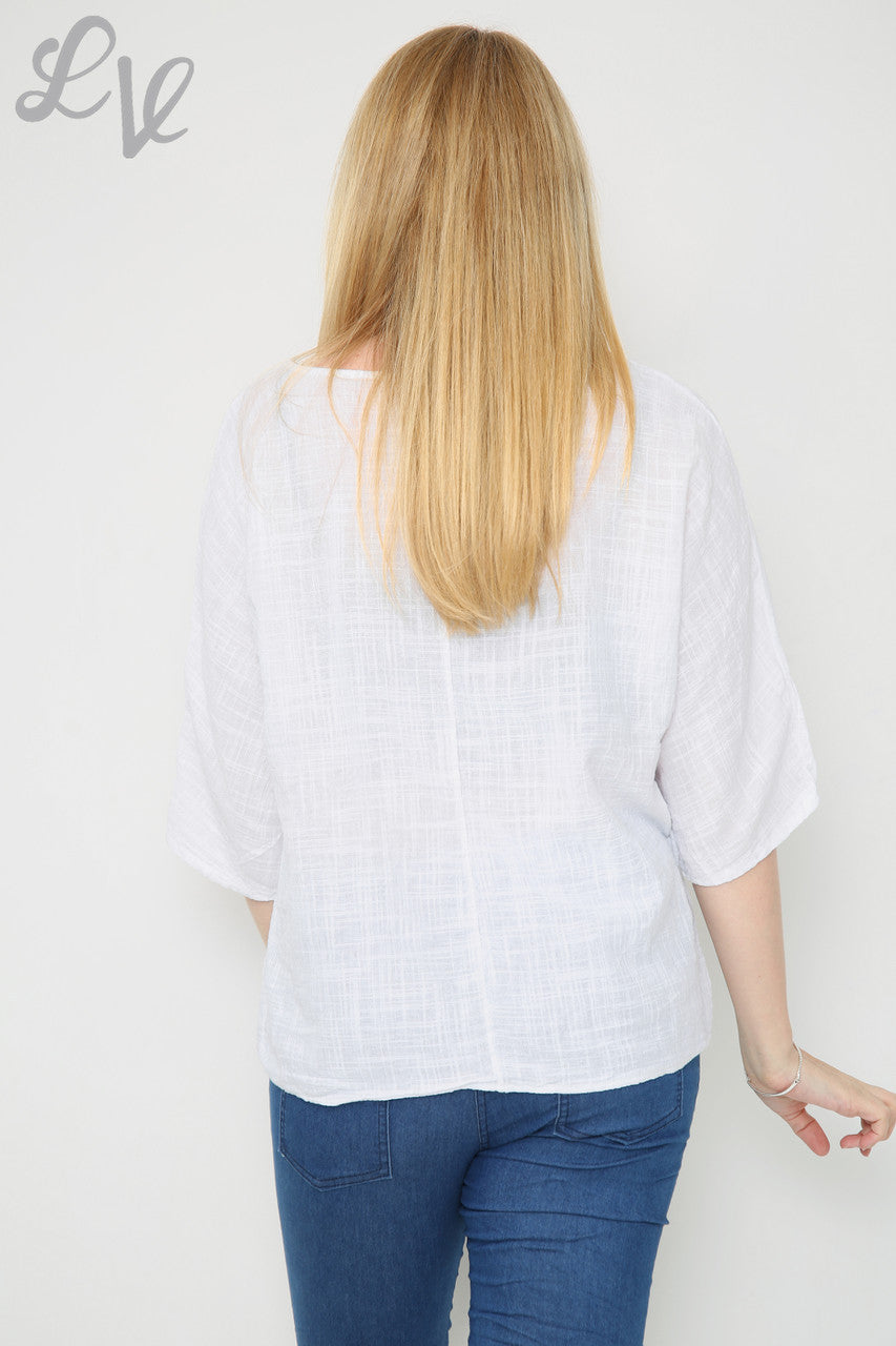 Dames Folie Hart Top Wit per stuk €7,99