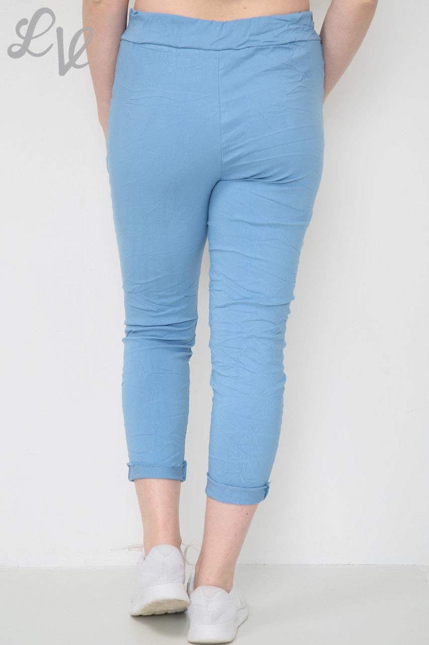 Ladies Ripped Sequin Knee Magic Trousers Denim Unit Price £9.99