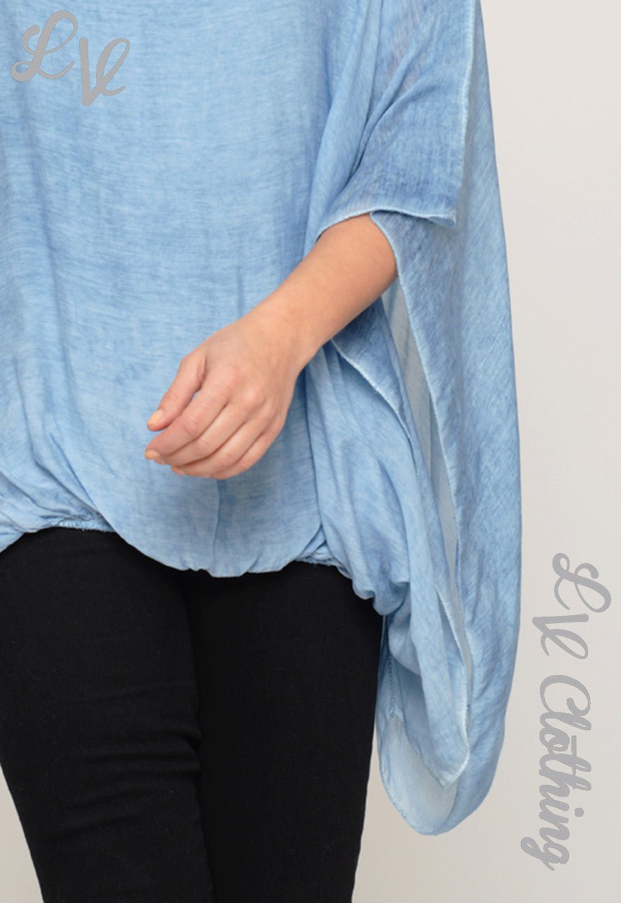 Ladies Plain Sheer Batwing Blouse £11.99