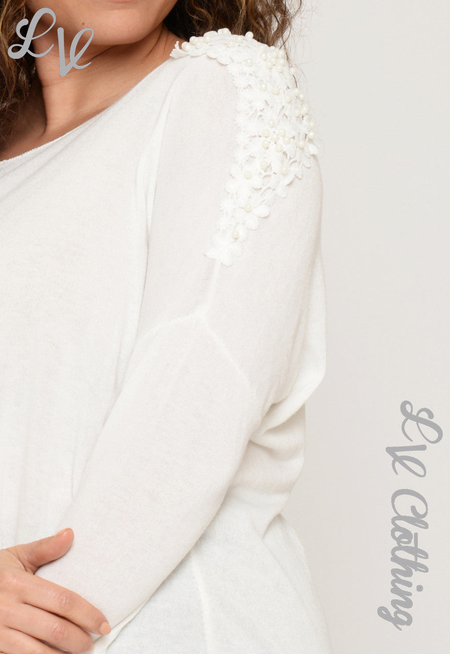 Ladies Embellished Shoulder Top £11.99