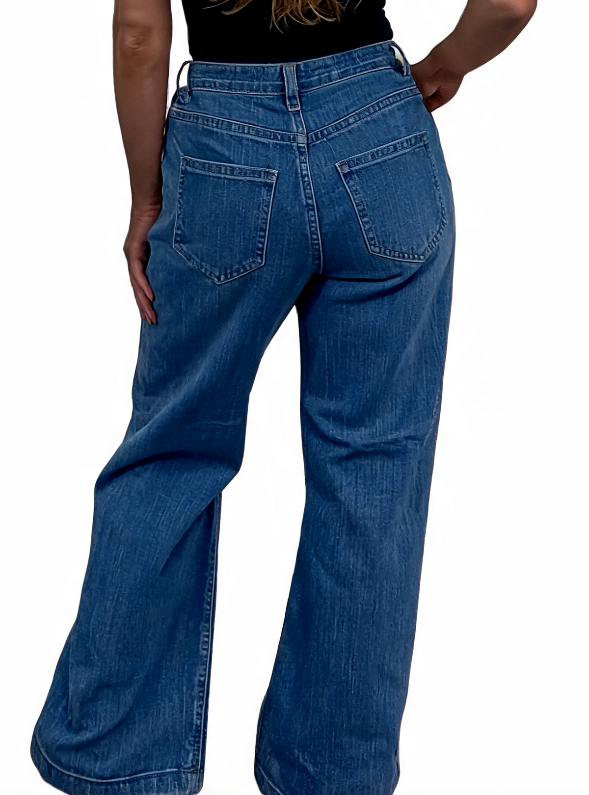 High Waisted Wide Leg Flare Classic Denim Bootcut Jeans