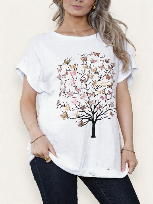 BUTTERFLY TREE FOIL TREE TOP  WHITE