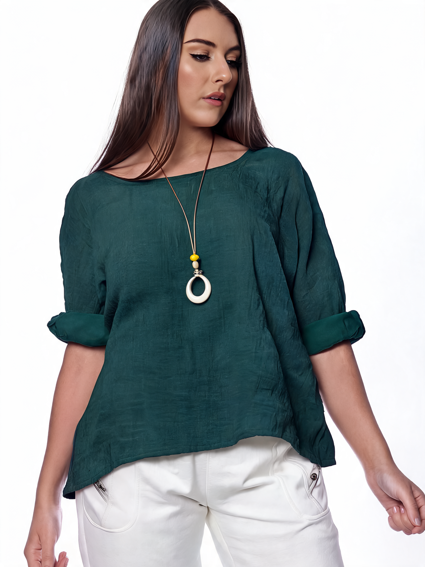 Ladies Plain Simple Top - Green