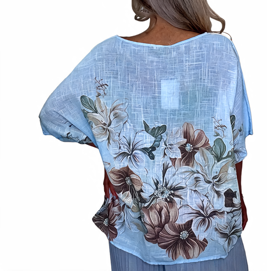 Azure Bloom Verfraaide Gelaagde Smockjurk - Roze
