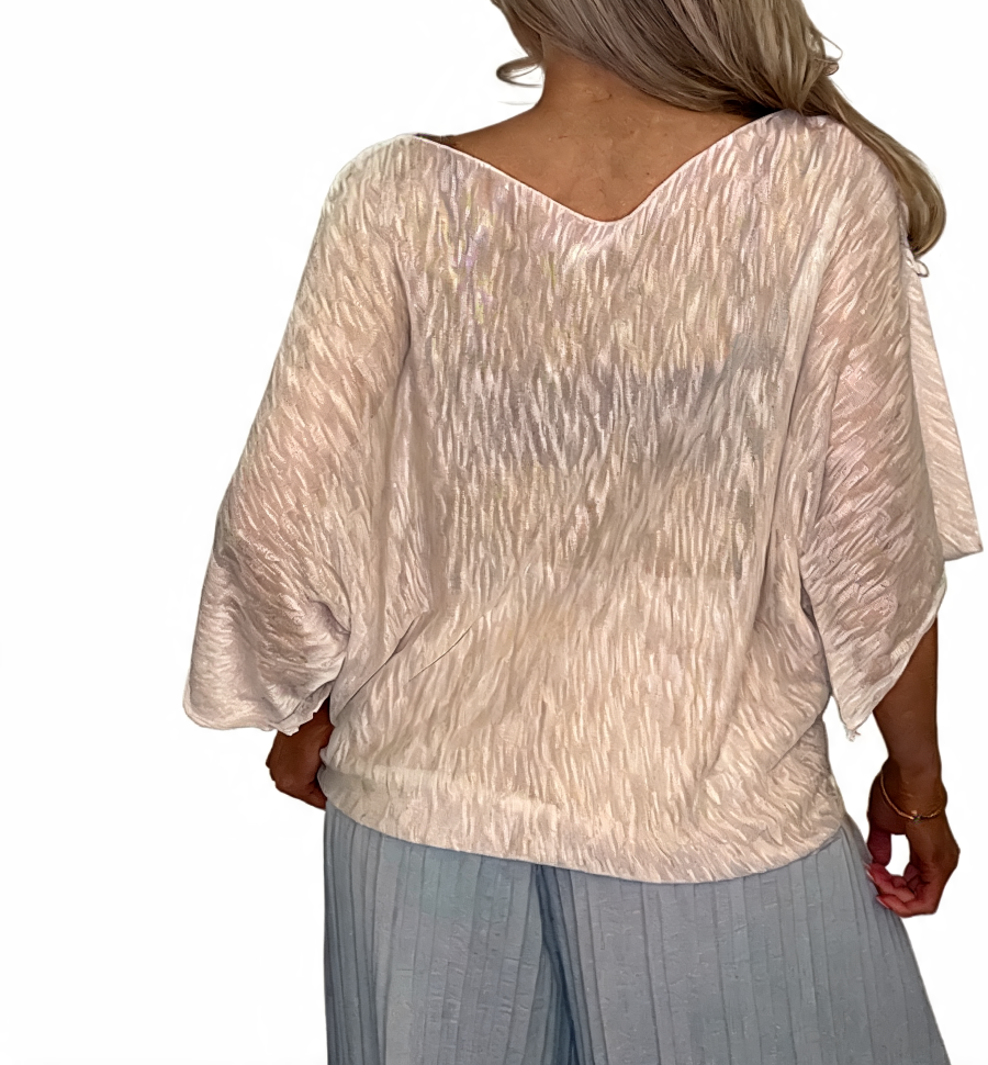 Azure Bloom Verfraaide Gelaagde Smockjurk - Roze