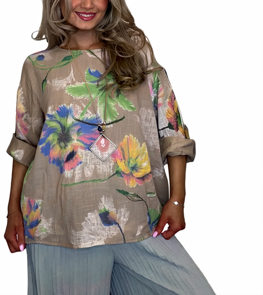 Azure Bloom Verfraaide Gelaagde Smockjurk - Roze