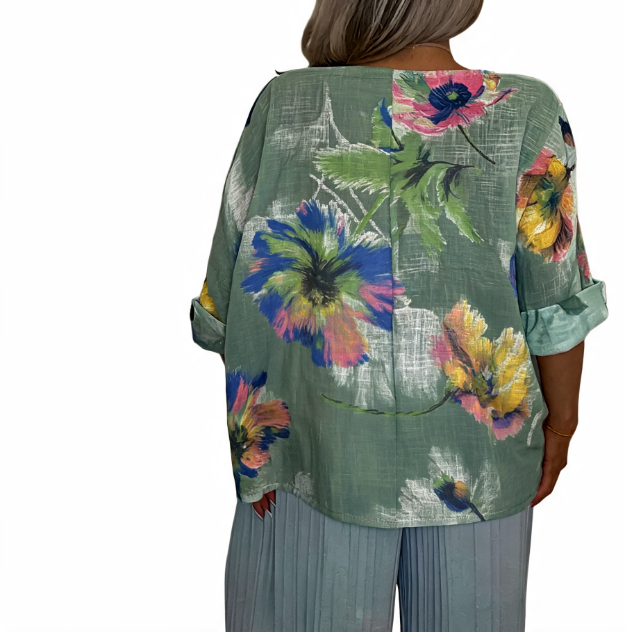 Azure Bloom Verfraaide Gelaagde Smockjurk - Roze