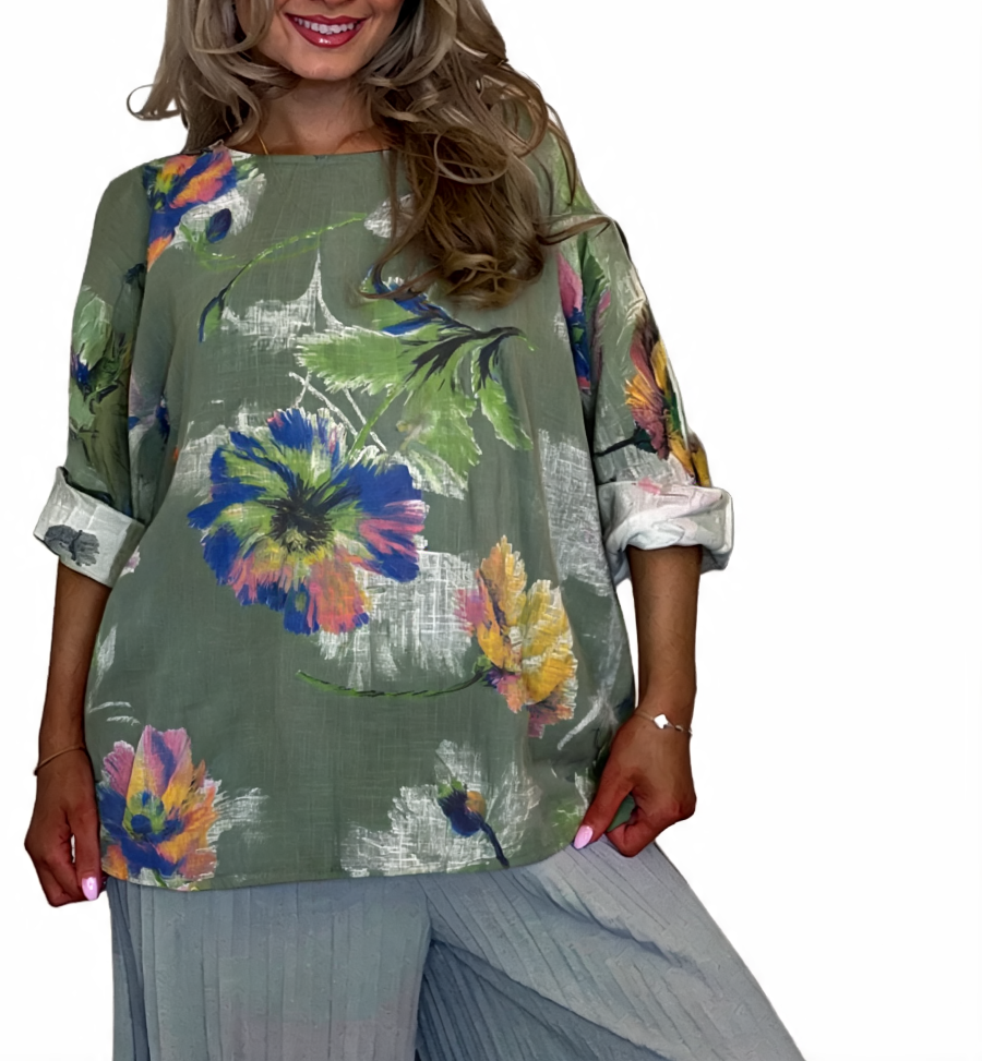 Azure Bloom Verfraaide Gelaagde Smockjurk - Roze