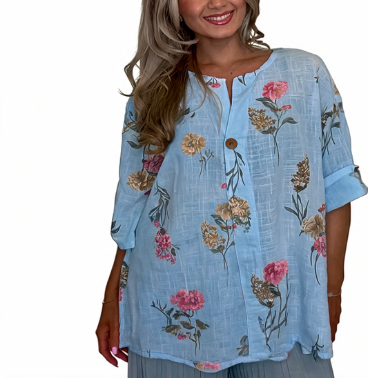 Azure Bloom Verfraaide Gelaagde Smockjurk - Roze