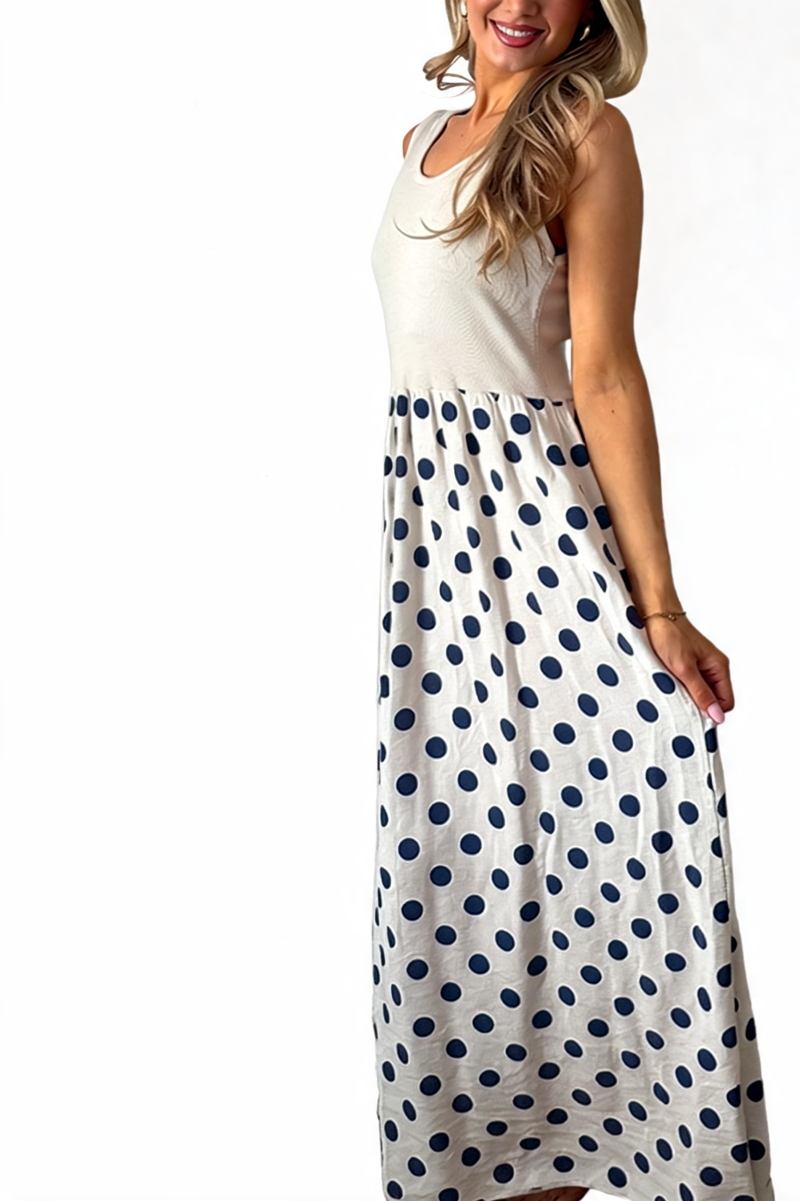 T-shirt met korte mouwen van bloemenkant en botanische print - Marineblauw