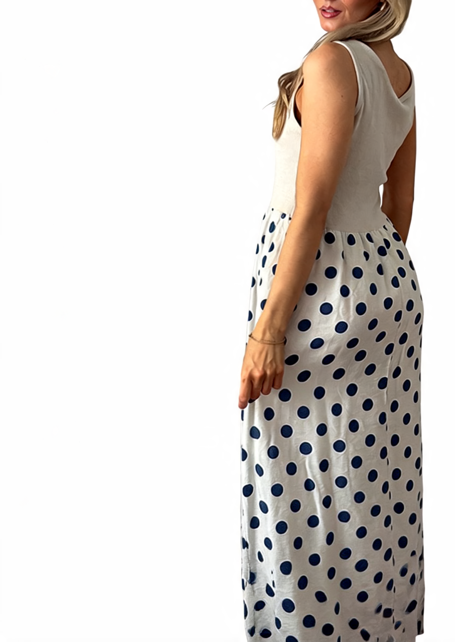T-shirt met korte mouwen van bloemenkant en botanische print - Marineblauw