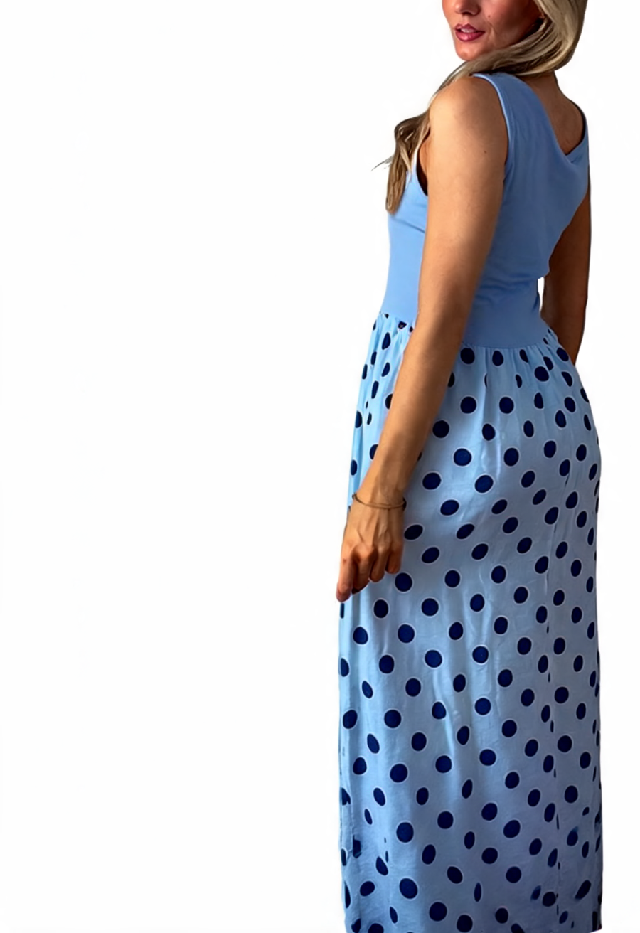 T-shirt met korte mouwen van bloemenkant en botanische print - Marineblauw