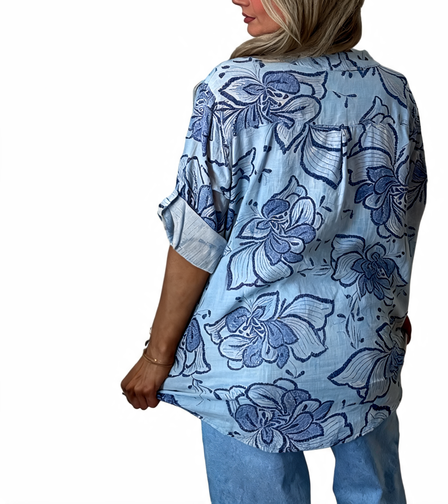Azure Bloom Verfraaide Gelaagde Smockjurk - Roze