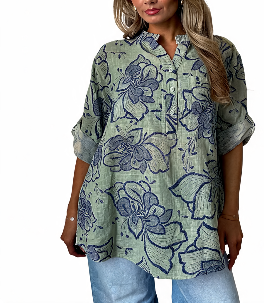 Azure Bloom Verfraaide Gelaagde Smockjurk - Roze