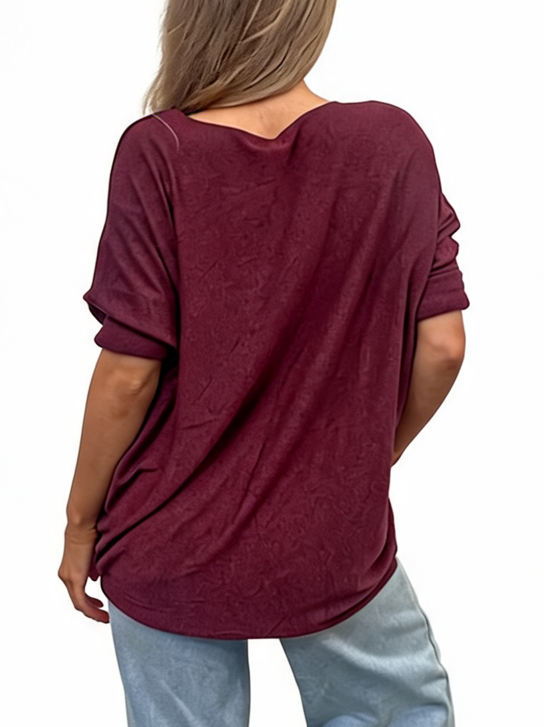Leopard Print Bow Graphic Relaxed Batwing Sleeve Tee with Feather and Bead Detail
