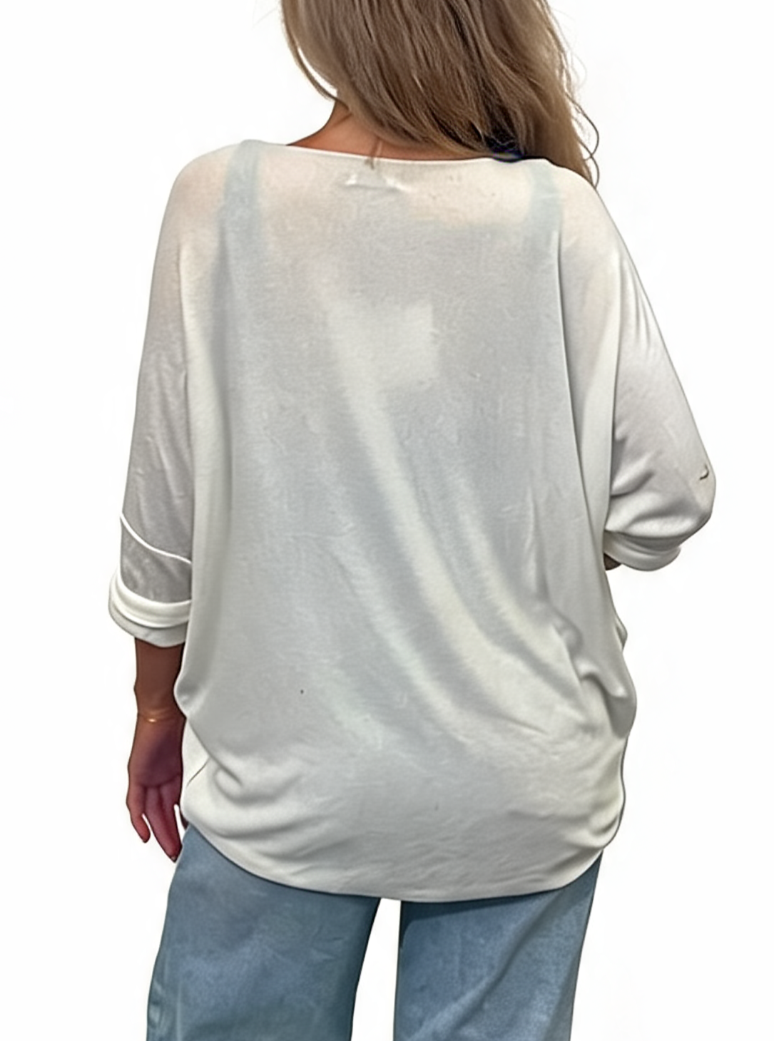 Leopard Print Bow Graphic Relaxed Batwing Sleeve Tee with Feather and Bead Detail