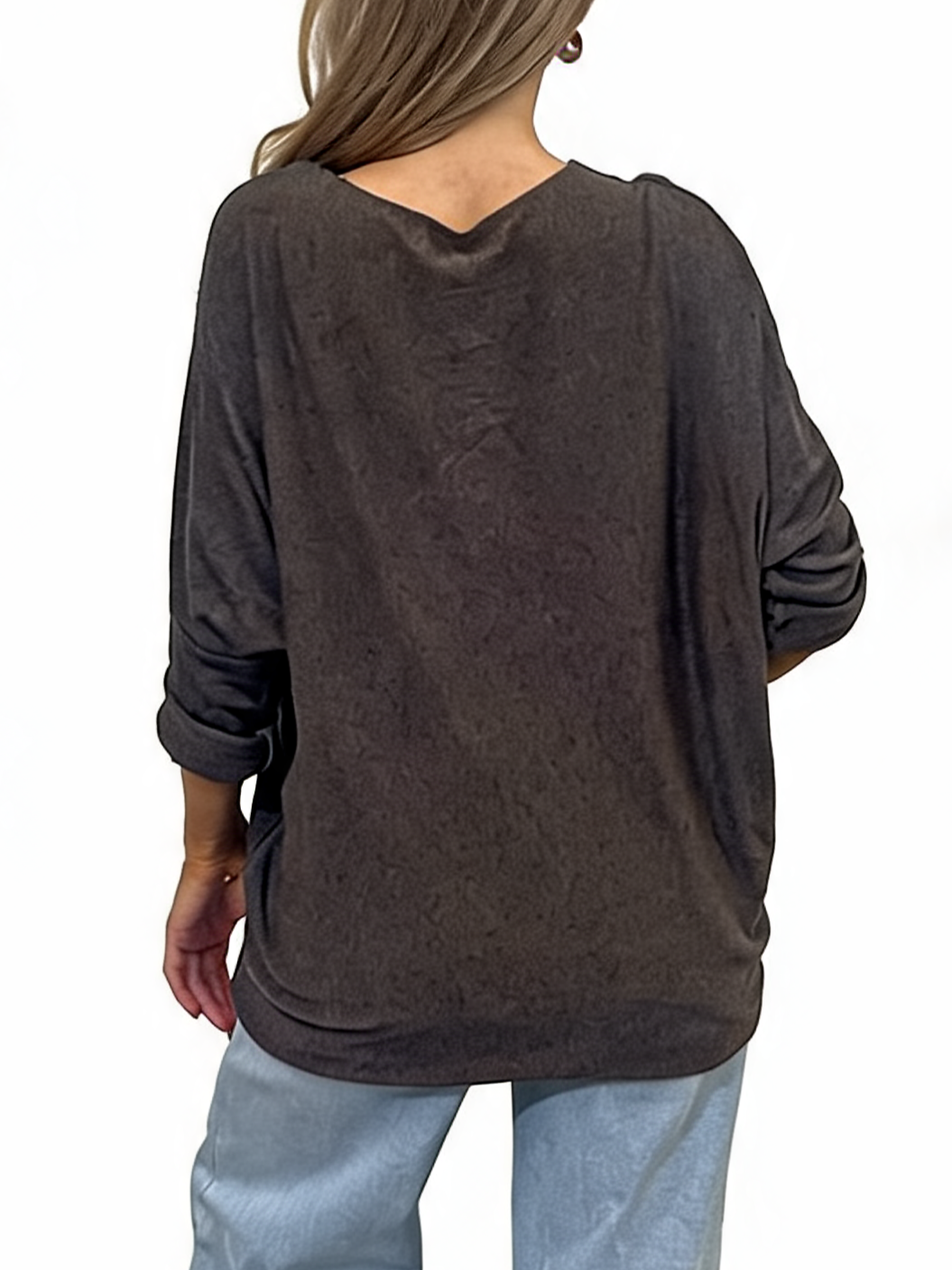 Leopard Print Bow Graphic Relaxed Batwing Sleeve Tee with Feather and Bead Detail