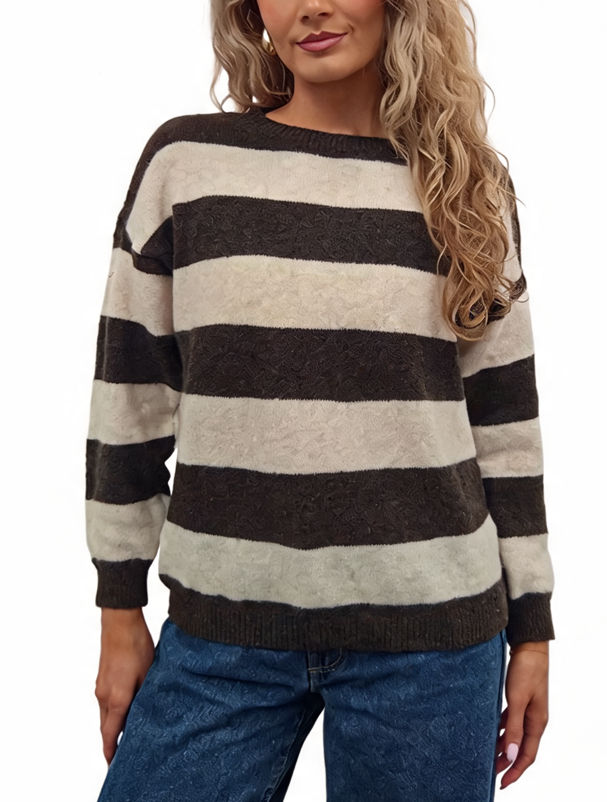 Wide Stripe Knit Jumper