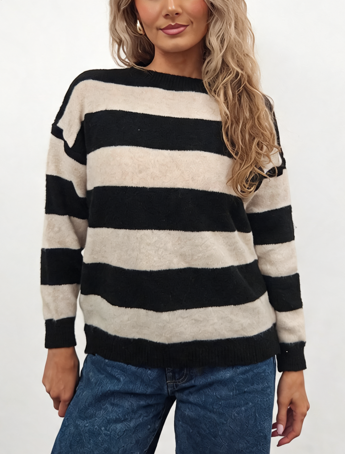 Wide Stripe Knit Jumper