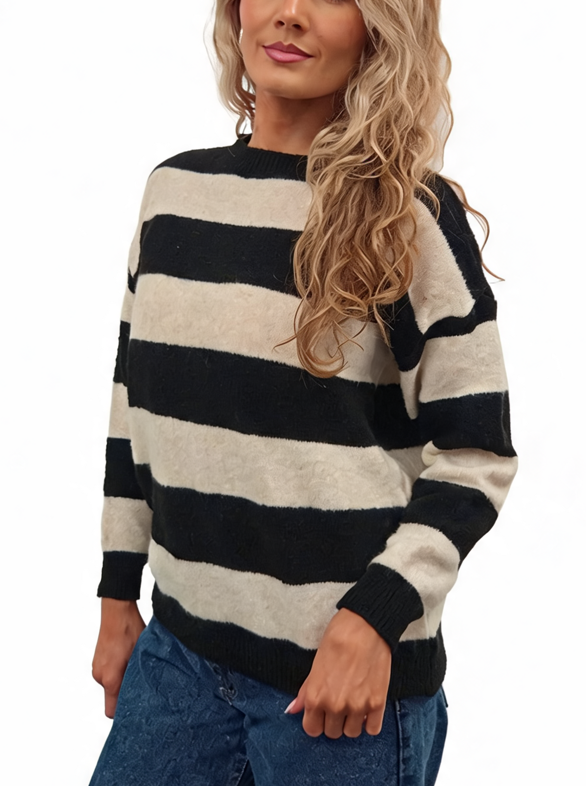 Wide Stripe Knit Jumper
