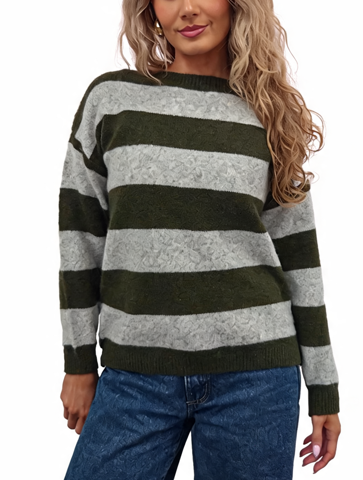 Wide Stripe Knit Jumper