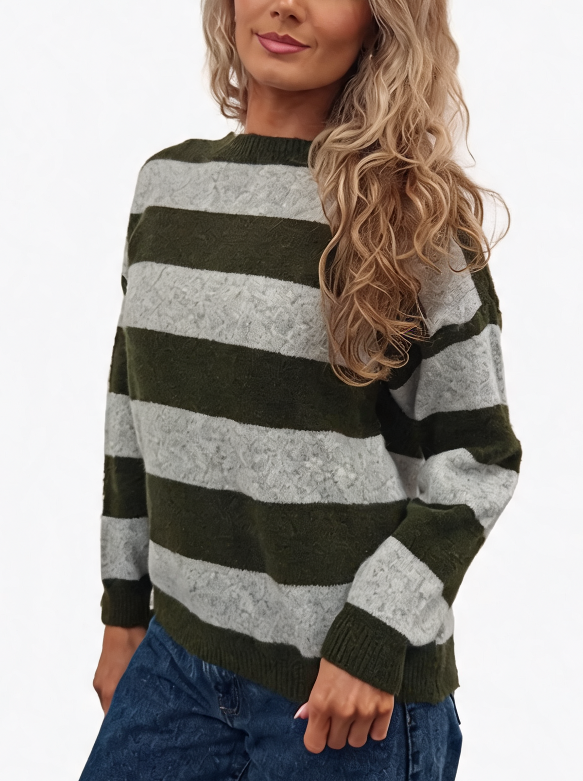 Wide Stripe Knit Jumper