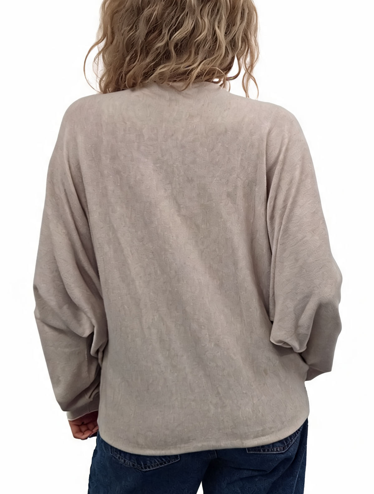 Oversized Sparkle Heart V-Neck Relaxed Fit Lightweight Knit Jumper
