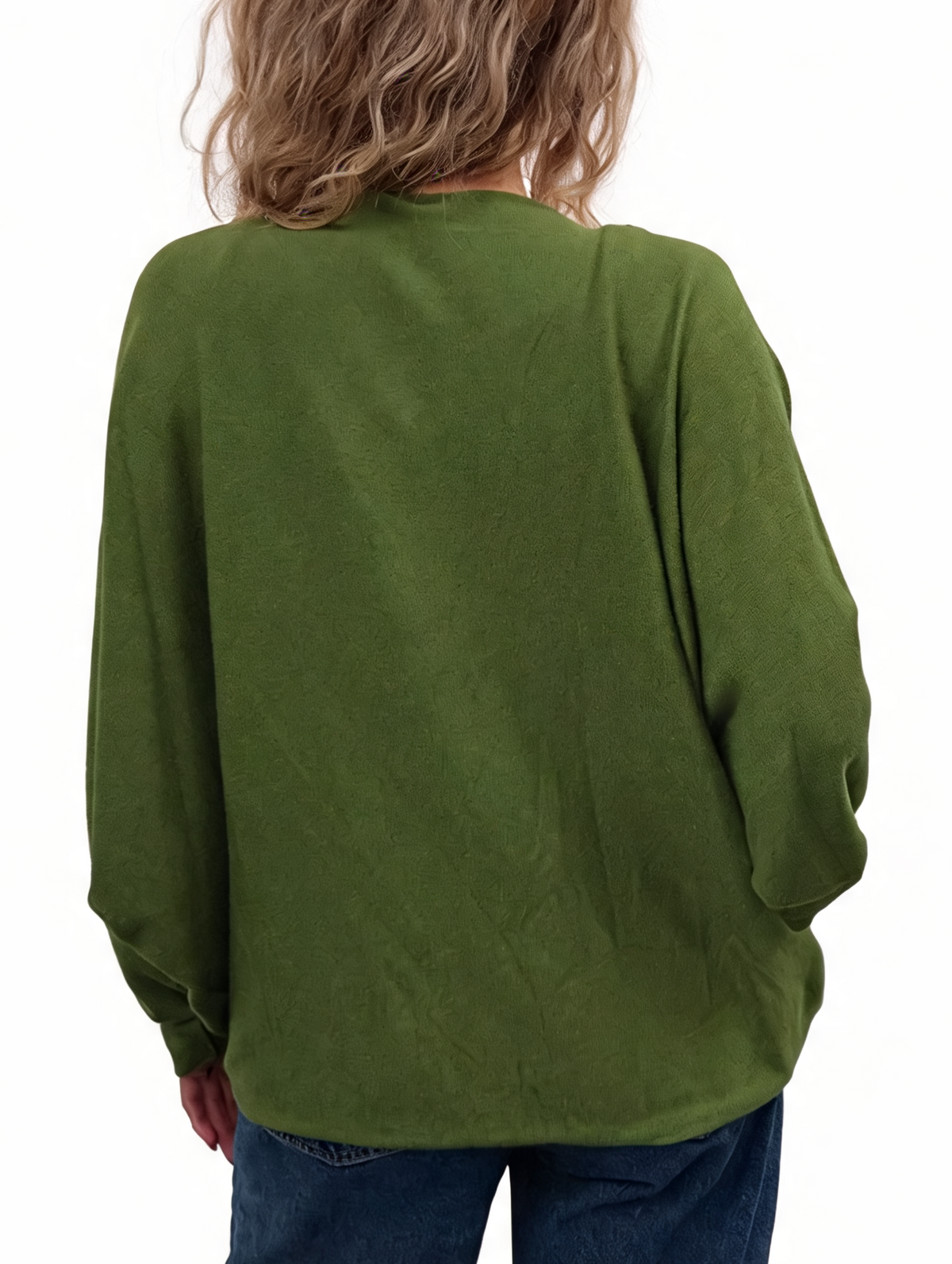 Oversized Sparkle Heart V-Neck Relaxed Fit Lightweight Knit Jumper