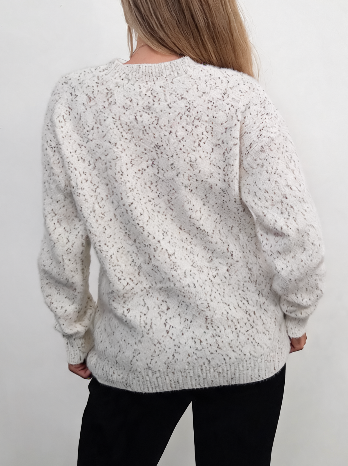 PARIS Slogan Oversized Fluffy Knit Jumper