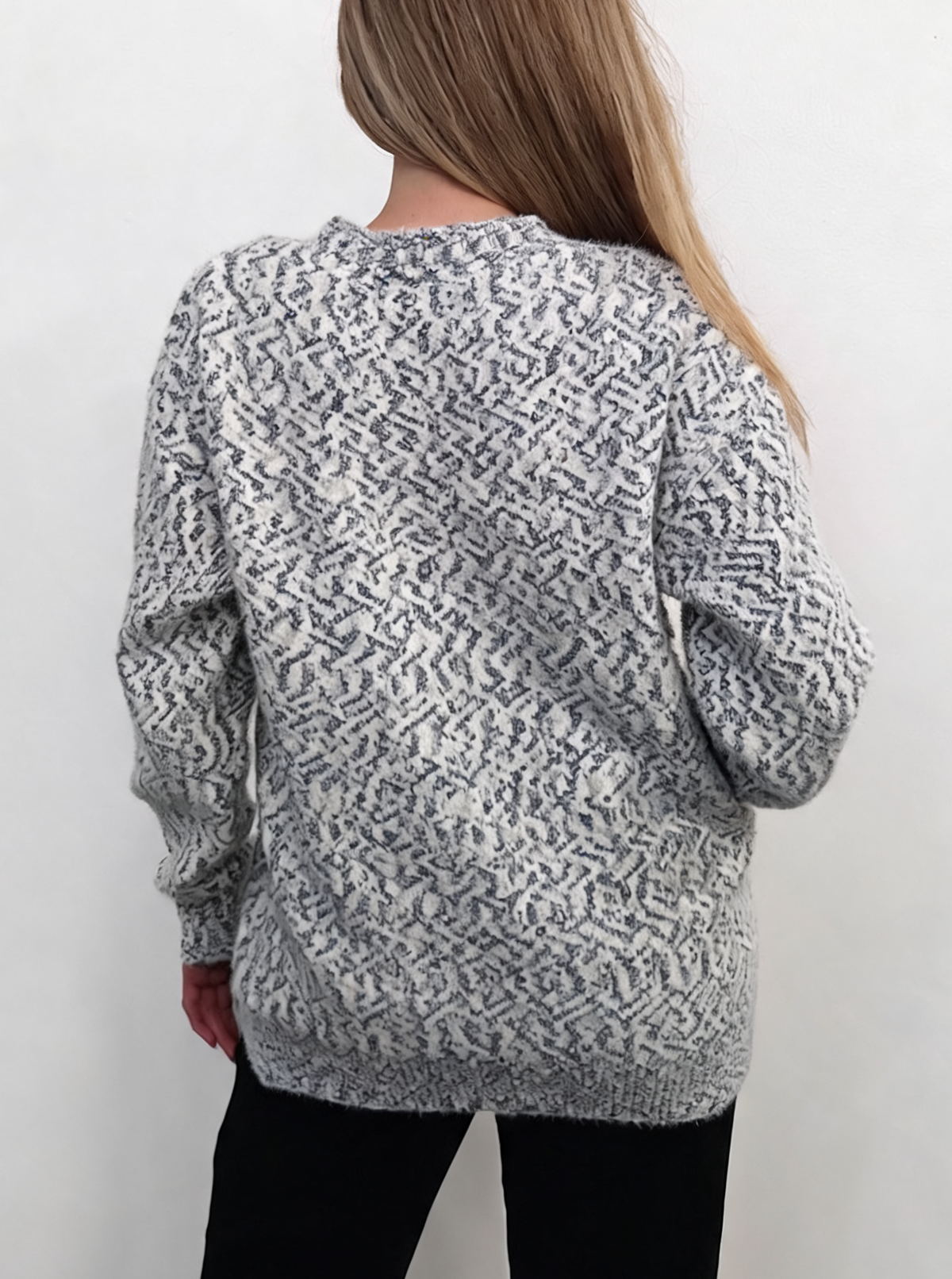 PARIS Slogan Oversized Fluffy Knit Jumper