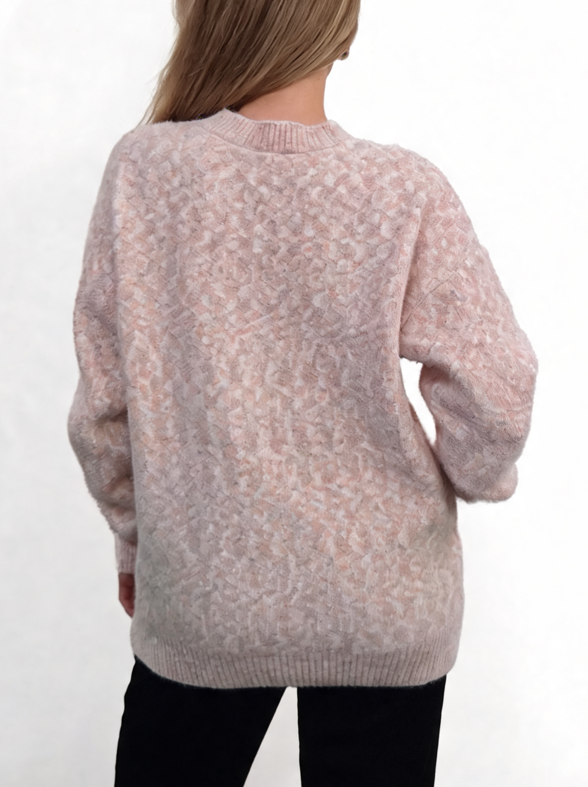 PARIS Slogan Oversized Fluffy Knit Jumper