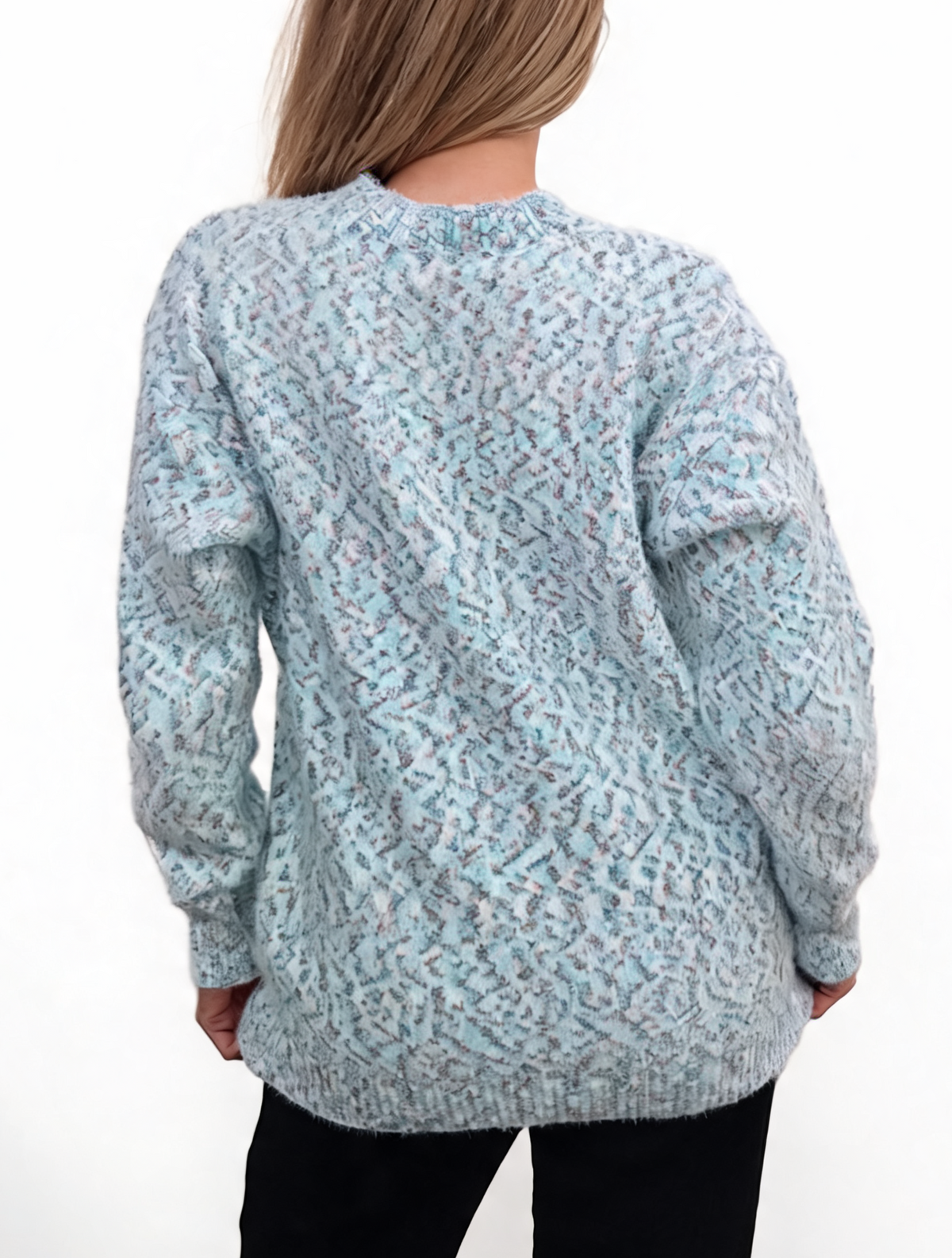 PARIS Slogan Oversized Fluffy Knit Jumper