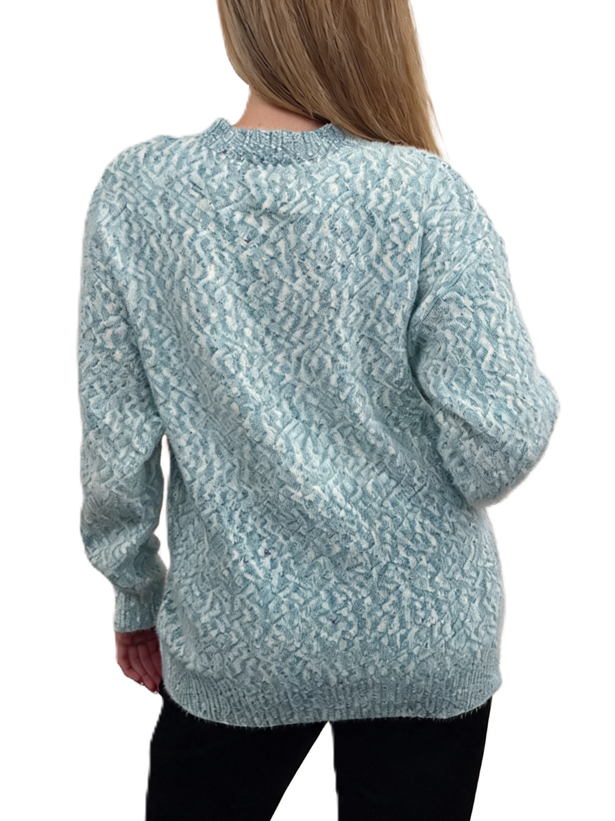 PARIS Slogan Oversized Fluffy Knit Jumper