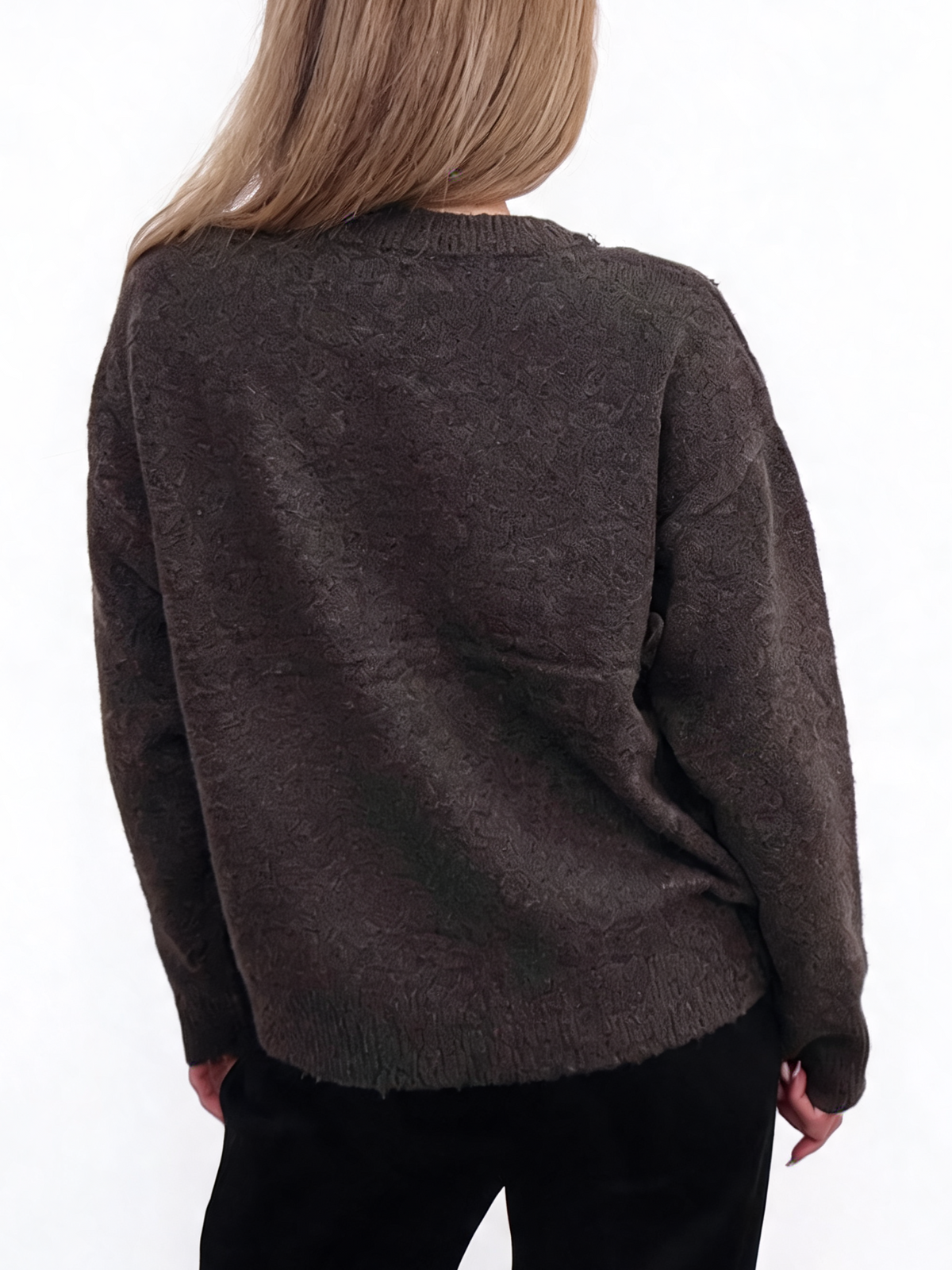 Diamante Embellished Soft Knit Drop Shoulder Sparkle Sweater