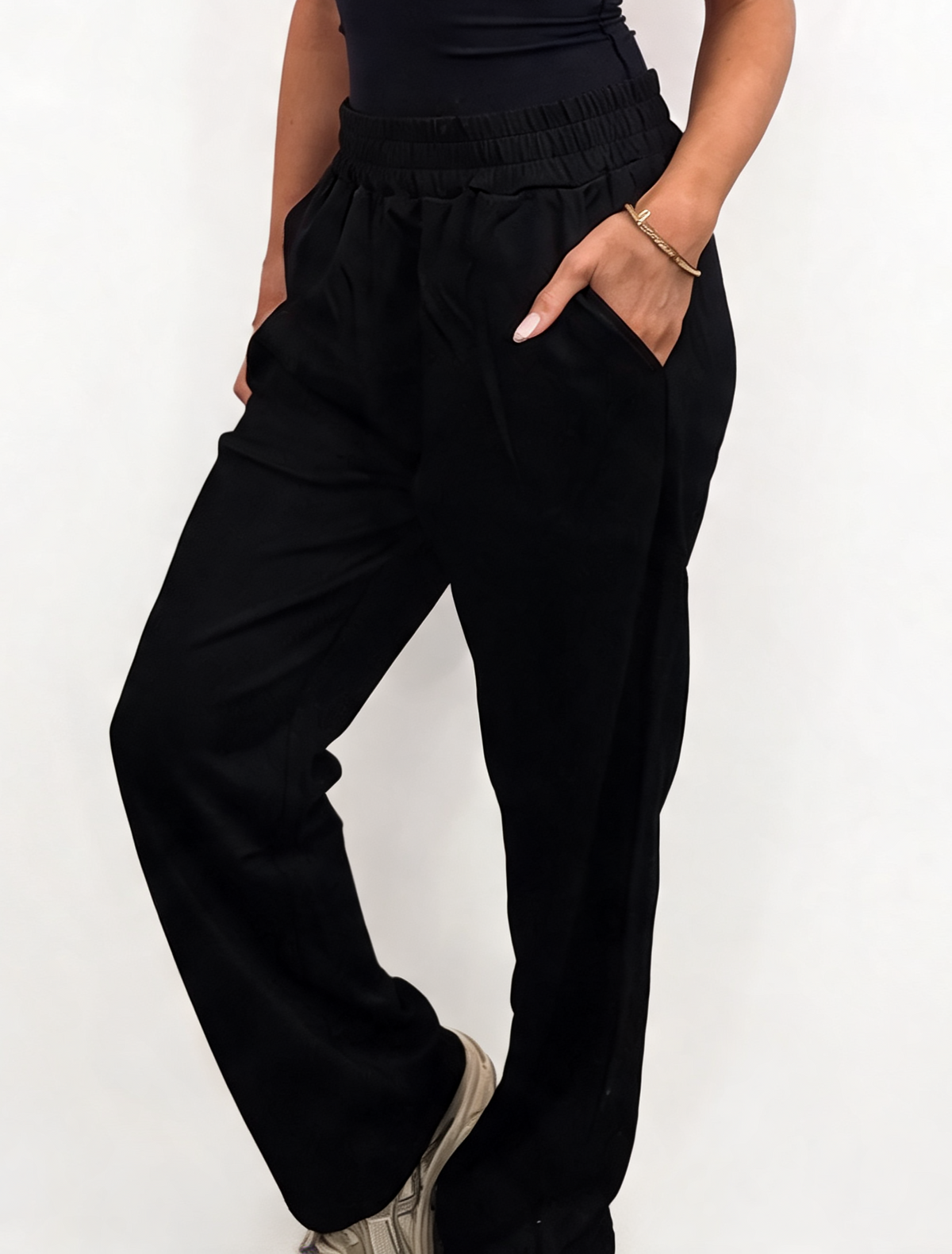 Elasticated Waist Relaxed Straight Leg Jersey Joggers