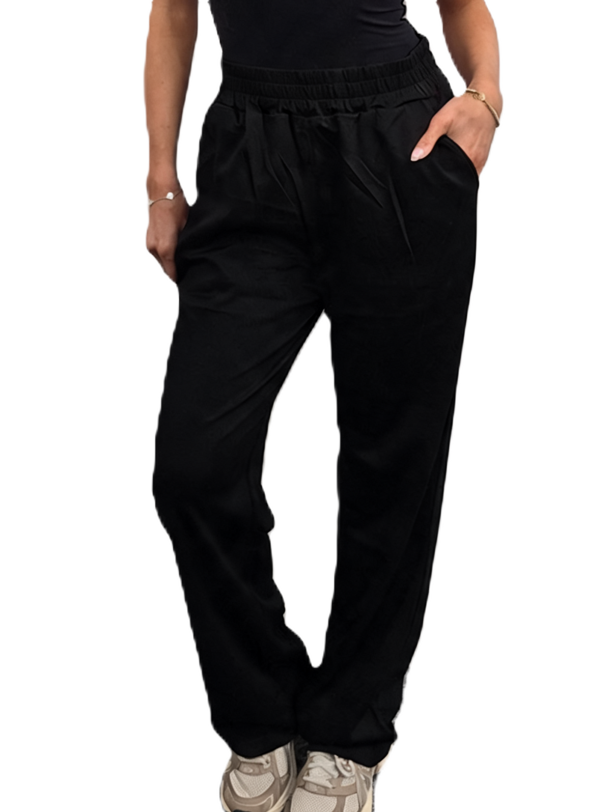 Elasticated Waist Relaxed Straight Leg Jersey Joggers